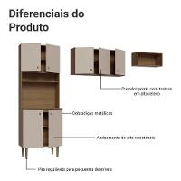 Armário De Cozinha Compacta 235cm Rustic/crema Gourmet Madesa Xb03 Rustic/crema - 3