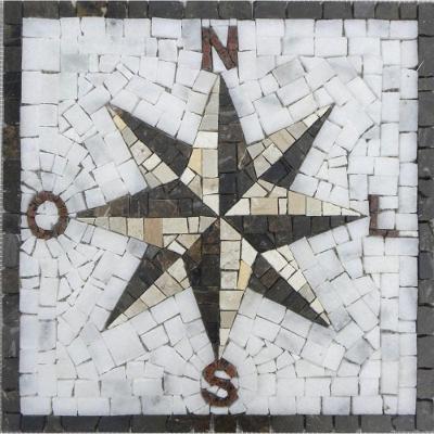 Rosa Dos Ventos Em Mosaico Com Letras Tamanho 70cm