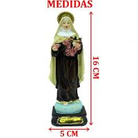 Estatueta Imagem De Santa Teresinha Enfeite Em Resina 16cm - 2