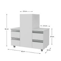 Gabinete Banheiro Coluna Para Encaixe Branco Inteiro - 3