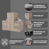 Gabinete Banheiro Coluna Para Encaixe Madeirado Inteiro - 2