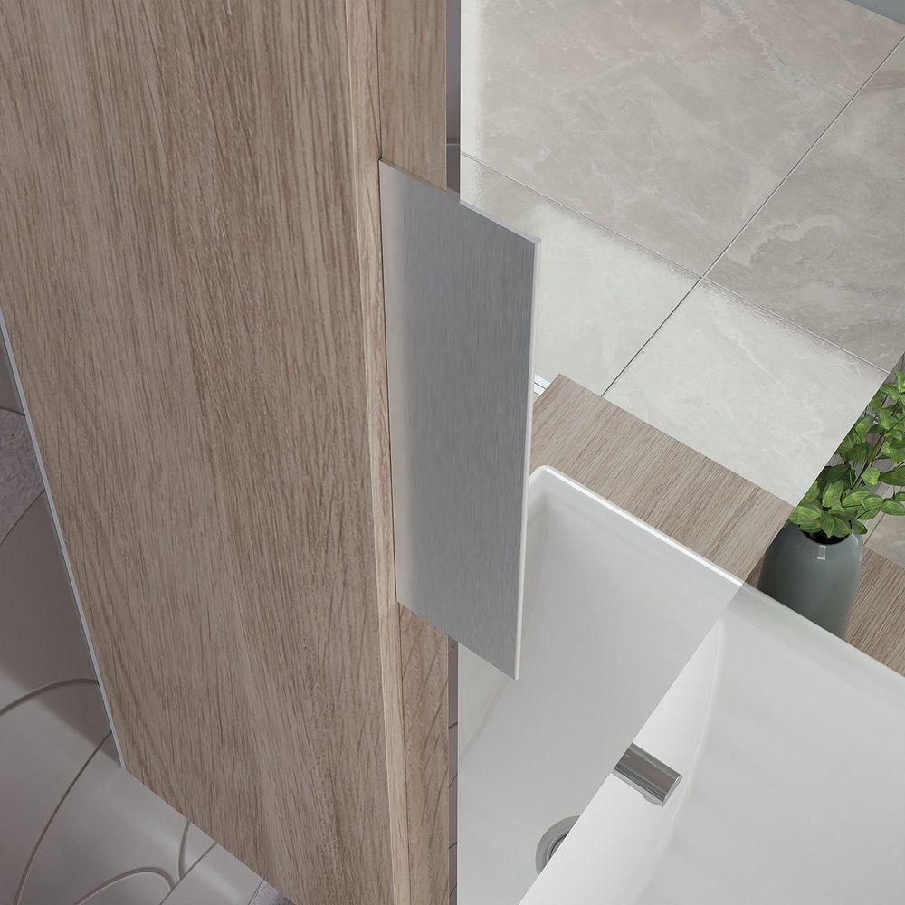 Conjunto Gabinete Banheiro Rubi 60cm Gabinete + Cuba + Espelheira Madeirado Inteiro - 4