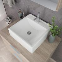 Conjunto Gabinete Banheiro Rubi 60cm Gabinete + Cuba + Espelheira Madeirado Inteiro - 5