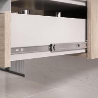 Conjunto Gabinete Banheiro Prisma 60cm Gabinete + Cuba + Espelheira Com Vidro Madeirado Inteiro - 7