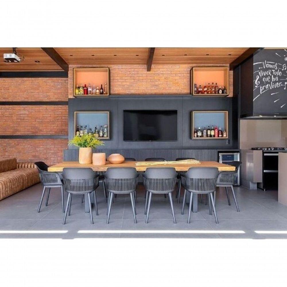 Kit 4 Cadeiras Montreal Marcela Almofada Em Pu Estrutura Em Polipropileno Preto - 3