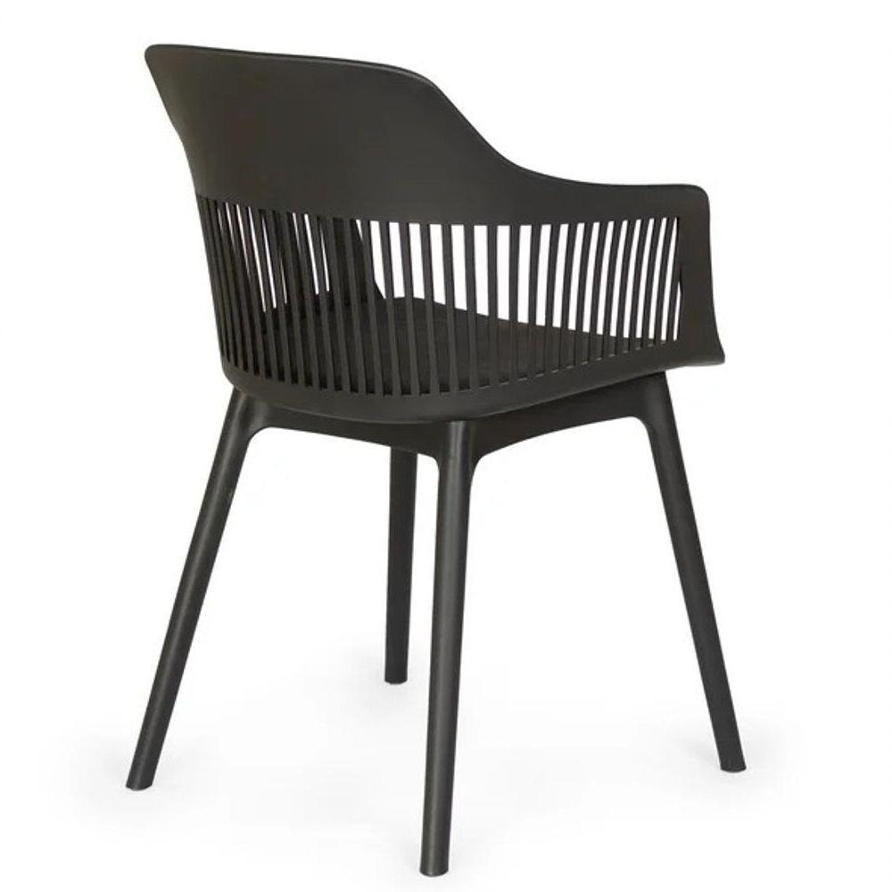 Kit 4 Cadeiras Montreal Marcela Almofada Em Pu Estrutura Em Polipropileno Preto - 7