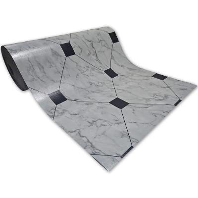 Passadeira Em Manta Vinilico Similar Laminado 0,50x5,00 Marmore Carrara