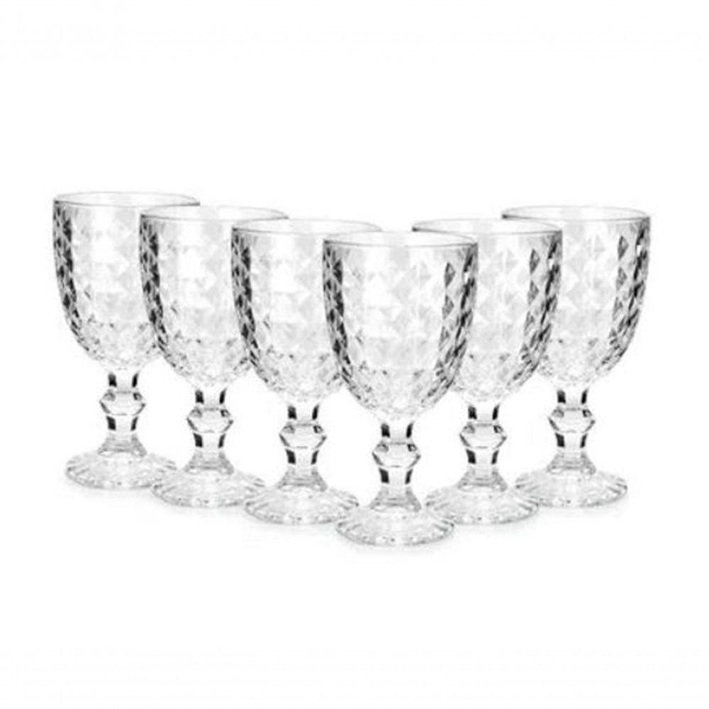 Jogo De Taças Brilhante Vidro 6 Peças Cristal 350ml - 1