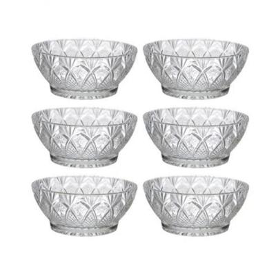 Jogo Sobremesa Tigela Taça Cristal Vidro 6 Peças 330ml