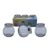 Jogo Pote De Vidro Com Tampa 6 Pcs Tempero Condimento cinza - 2