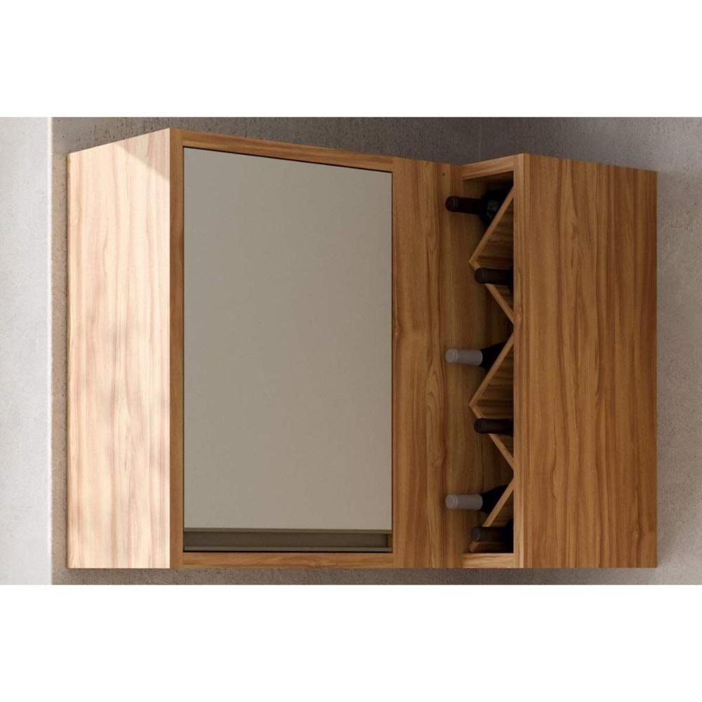 Armário De Cozinha Modulado Tempranillo Canto Reto C/ 1 Porta 98cm Amendoa/off White - Ronipa - 1