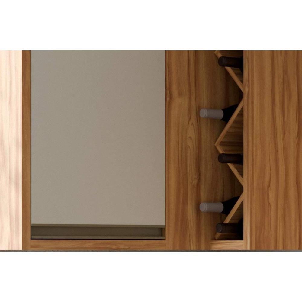 Armário De Cozinha Modulado Tempranillo Canto Reto C/ 1 Porta 98cm Amendoa/off White - Ronipa - 4