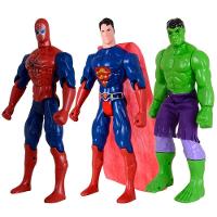 Kit Trio Brinquedo Incrível Hulk Homem Aranha Super Men 29cm - 6