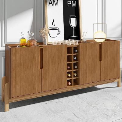 Aparador Buffet Sala Lizz 190cm Com Pés De Madeira Maciça Cedro