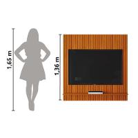 Painel Para Tv Até 55 Polegadas Ripado Impressão 3d Avante 1,34m Cedro Edn - 2