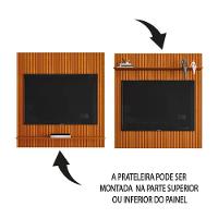Painel Para Tv Até 55 Polegadas Ripado Impressão 3d Avante 1,34m Cedro Edn