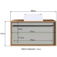 Gabinete De Banheiro Com Cuba 01 Gaveta 80cm Mel Arenas Proddy Mel Arenas - 5