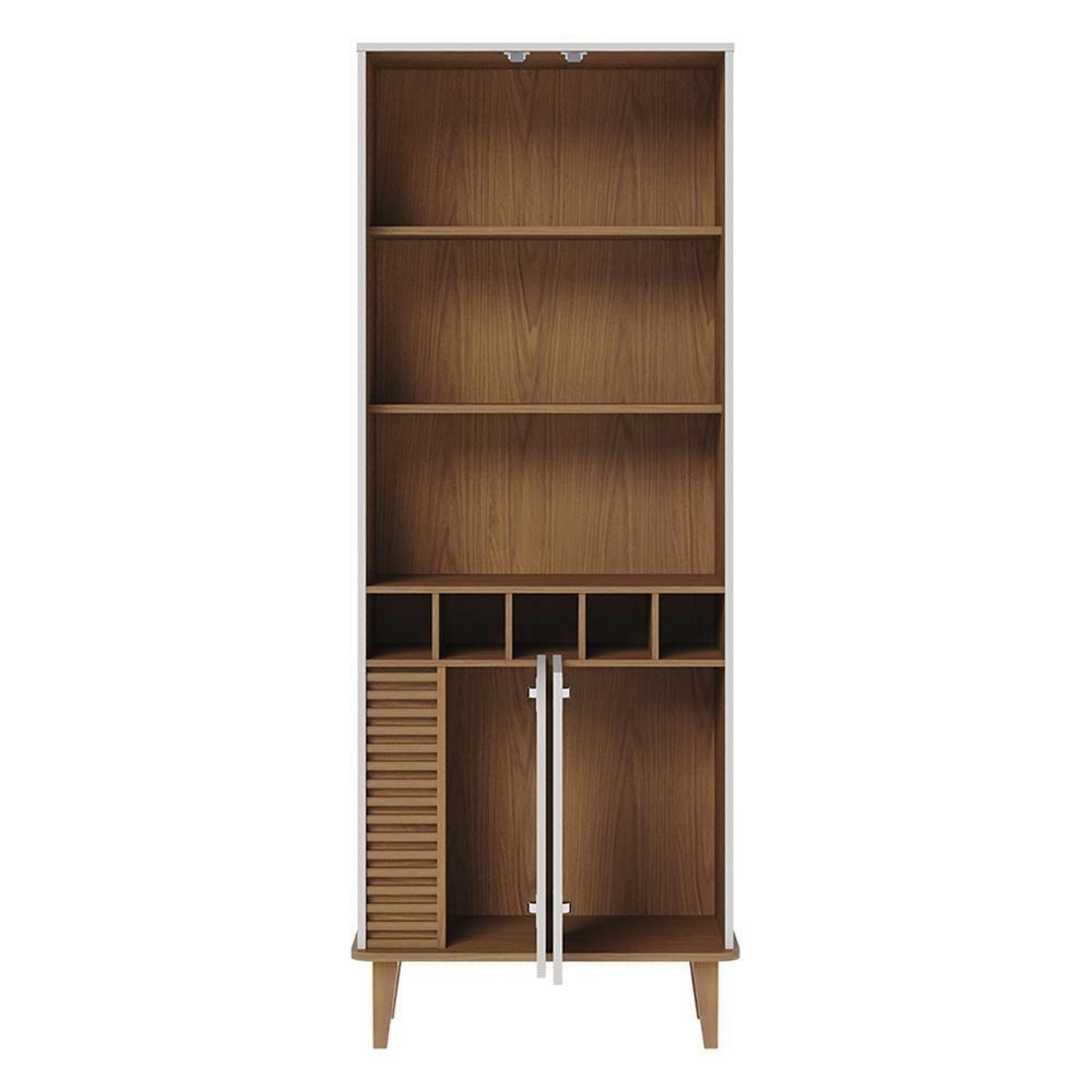 Sala De Jantar Jurerê Com Cristaleira E Buffet Aparador Off White Matte Freijó - Colibri Off White Matte Freijó - 5