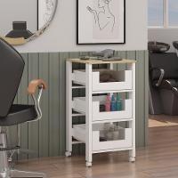 Multiuso Fruteira 3 Cestos Com Detalhes Em Vidro E Rodizios Branco/savana Genialflex - 2