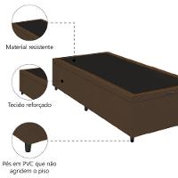 Cama Box Com Baú 0,96m Com 41cm De Altura Prince Marrom Marrom - 2