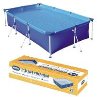 Piscina Retangular 3700 Litros Estruturada Premium Mor