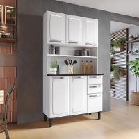 Kit De Cozinha Compacta Branco Em Aço 6 Portas 2 Gavetas Pratika - 1