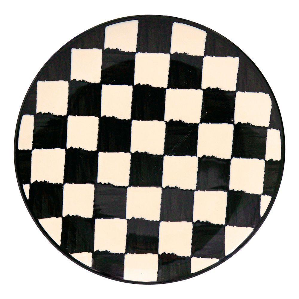 Jogo De Pratos Rasos Em Cerâmica Unni Com 6 Peças 26cm Oxford Damas - 1