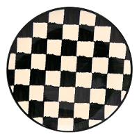 Jogo De Pratos Rasos Em Cerâmica Unni Com 6 Peças 26cm Oxford Damas - 1