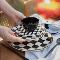 Jogo De Pratos Rasos Em Cerâmica Unni Com 6 Peças 26cm Oxford Damas - 3