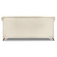 Sofa 2 Lugares Retro Polo 160cm Com Almofada Linho Natural Ezz Natural