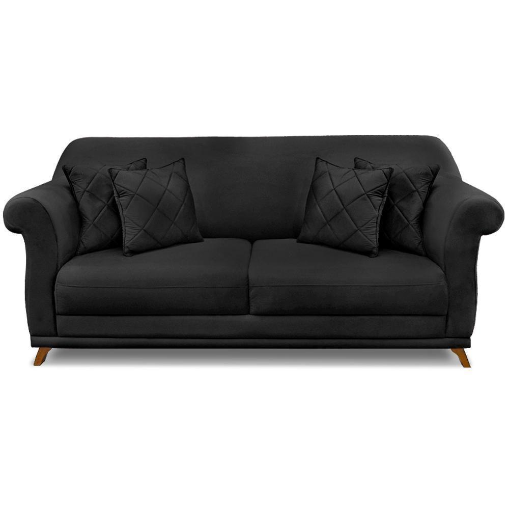 Sofa 2 Lugares Retro Polo 180cm Com Almofada Veludo 2237 Ezz 2237 - 4
