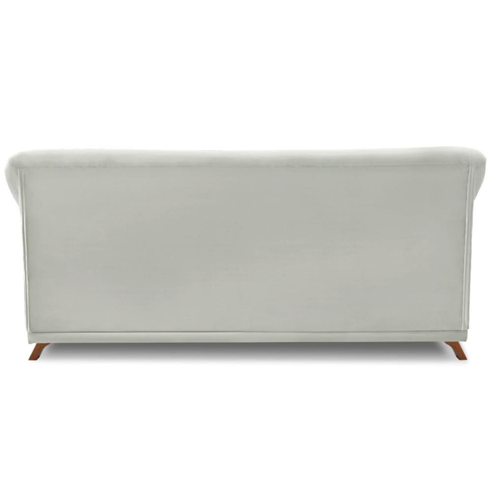 Sofa 3 Lugares Retro Polo 200cm Com Almofada Veludo 2223 Ezz 2223 - 5