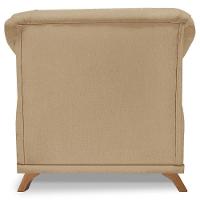 Poltrona Decorativa Retro Polo Com Almofada Linho Dourado Ezz Dourado - 5