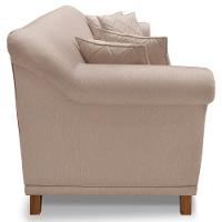 Sofa 2 Lugares Retro Polo 160cm Com Almofada Linho Areia Ezz Areia - 10