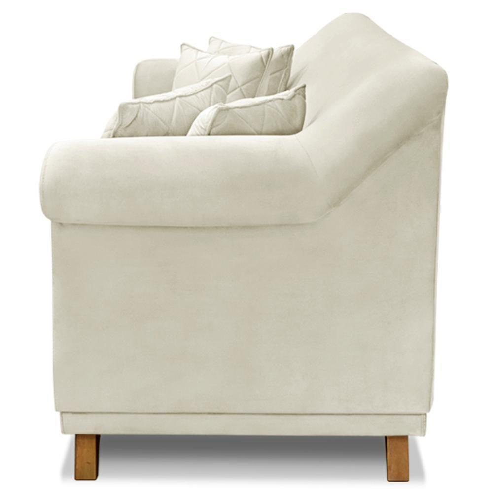 Sofa 3 Lugares Retro Polo 200cm Com Almofada Veludo 2221 Ezz 2221 - 2