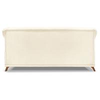 Sofa 2 Lugares Retro Polo 160cm Com Almofada Linho Perola Ezz Perola