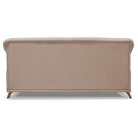 Sofa 2 Lugares Retro Polo 180cm Com Almofada Linho Areia Ezz Areia - 10