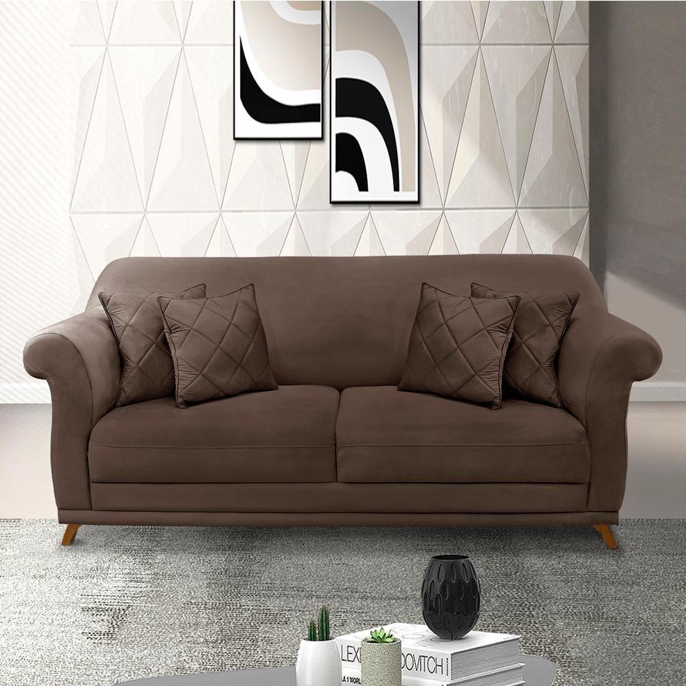 Sofa 2 Lugares Retro Polo 180cm Com Almofada Veludo 2231 Ezz 2231 - 8