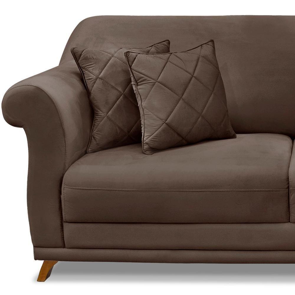 Sofa 2 Lugares Retro Polo 180cm Com Almofada Veludo 2231 Ezz 2231 - 9