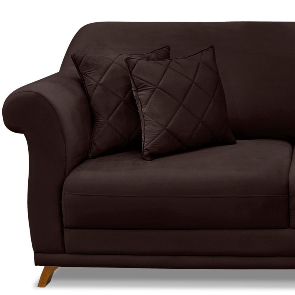 Sofa 2 Lugares Retro Polo 160cm Com Almofada Suede 1102 Ezz 1102 - 3