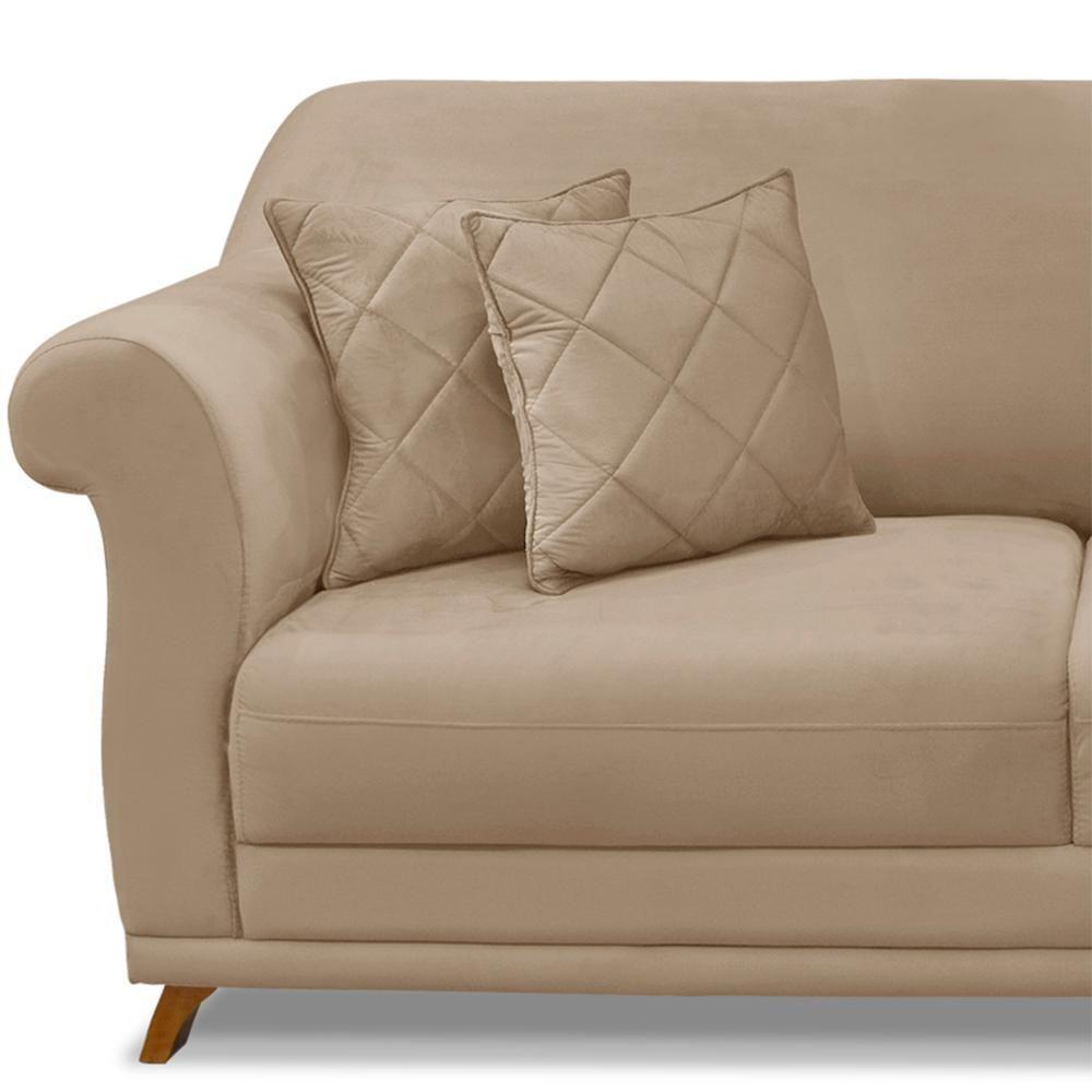 Sofa 2 Lugares Retro Polo 180cm Com Almofada Suede 1101 Ezz 1101 - 3