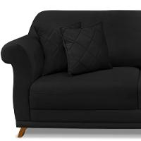 Sofa 2 Lugares Retro Polo 180cm Com Almofada Suede 1105 Ezz 1105 - 3