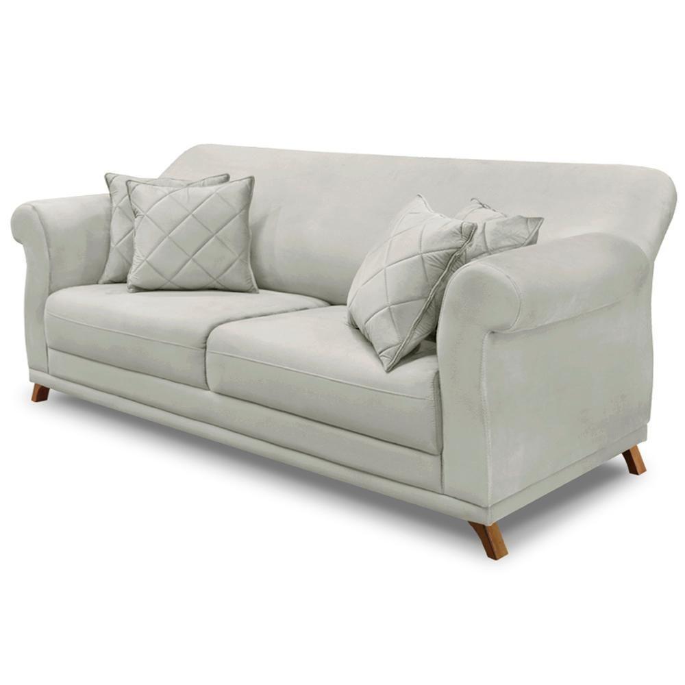Sofa 2 Lugares Retro Polo 160cm Com Almofada Veludo 2223 Ezz 2223 - 1