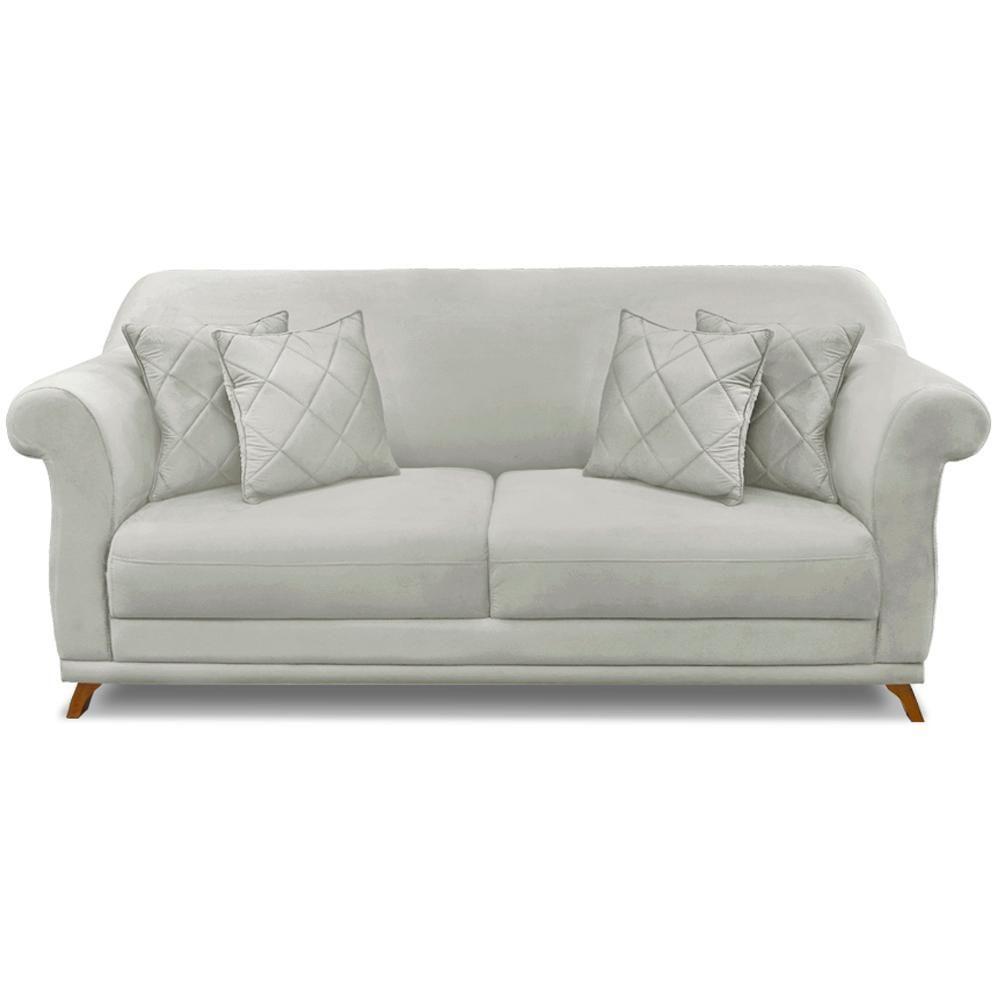 Sofa 2 Lugares Retro Polo 160cm Com Almofada Veludo 2223 Ezz 2223 - 4