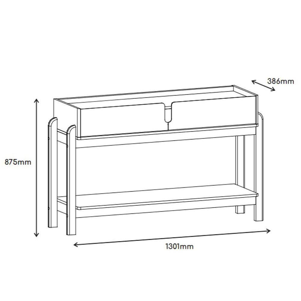 Aparador 2 Gavetas 50524 130cm Off White Cedro Dcasa Off White Cedro - 4