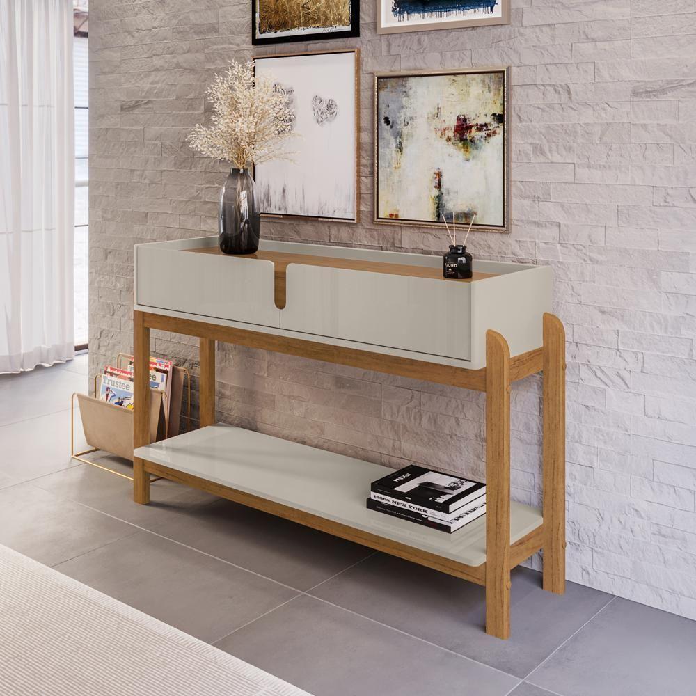 Aparador 2 Gavetas 50524 130cm Off White Cedro Dcasa Off White Cedro - 7