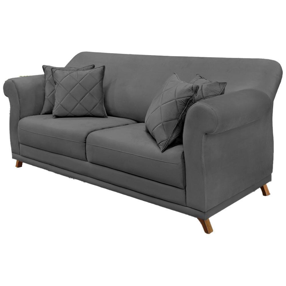Sofa 2 Lugares Retro Polo 160cm Com Almofada Suede 1104 Ezz 1104 - 1