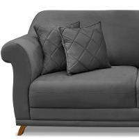 Sofa 2 Lugares Retro Polo 160cm Com Almofada Suede 1104 Ezz 1104 - 3