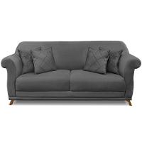 Sofa 2 Lugares Retro Polo 160cm Com Almofada Suede 1104 Ezz 1104