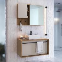 Kit Gabinete Com Cuba E Espelheira 80cm Mel Arenas Proddy Mel Arenas - 6